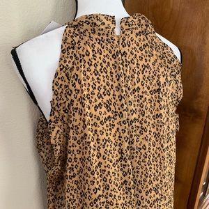 NWT: Cheetah halter zip up dress XXL